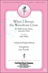 When I Survey the Wondrous Cross SATB choral sheet music cover